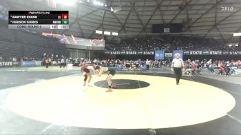 Boys 1B/2B 157 Cons. Round 5 - Hudson Somes, Northwest Christian (Colbert) vs Sawyer Evans, Cle Elum