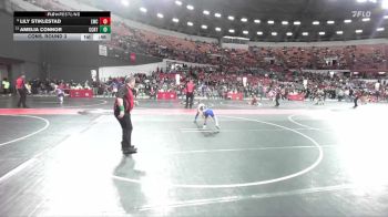 70 lbs Cons. Round 3 - Amelia Connor, New Lisbon Youth vs Lily Stiklestad, Lancaster Wrestling Club