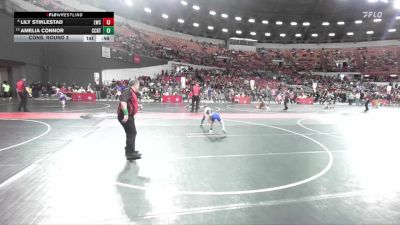 70 lbs Cons. Round 3 - Amelia Connor, New Lisbon Youth vs Lily Stiklestad, Lancaster Wrestling Club