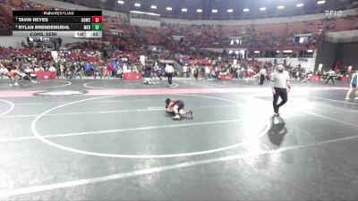 64 lbs Cons. Semi - Tavin Reyes, Union Grove Wrestling Club vs Rylan Brendemuehl, Merrill