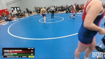 170 lbs Champ. Round 1 - Gracie Richter, Harding County vs Vivian Golembiewski, Chadron Girls