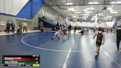 50-52 lbs Round 2 - Finn Dawson, Altamont Longhorn Wrestling vs Branson Jacobs, Team Prestige