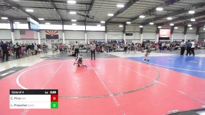 54 lbs Consi Of 4 - Cheyenne Pina, Way Out West vs Lawson Prescher, Quad City Warriors