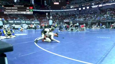 1A-175 lbs Champ. Round 2 - Nolan Kriegel, Iowa Valley, Marengo vs Kanen Decker, Wapsie Valley