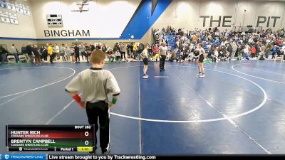 92 lbs Cons. Round 4 - Hunter Rich, Cougars Wrestling Club vs Brentyn Campbell, Cougars Wrestling Club