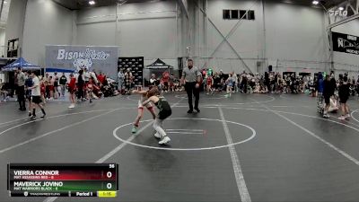 56 lbs Round 3 (4 Team) - Maverick Jovino, Mat Warriors Black vs Vierra Connor, Mat Assassins Red