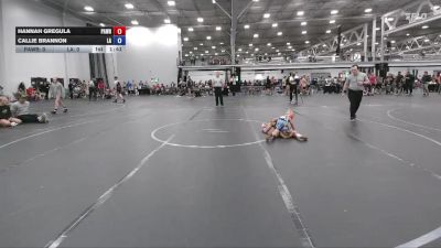 50 lbs Round 5 (6 Team) - Hannah Gregula, PA West Black vs Callie Brannon, Lady Assassins