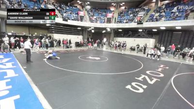 150 lbs Cons. Round 2 - David Wallinger, Illini Bluffs vs Andrew Clark, Homewood-Flossmoor