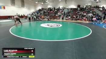 138 lbs Cons. Round 2 - Luke Reynolds, Natrona County vs Mason Haines, Natrona County