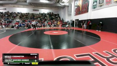 157 lbs Semifinal - Wesley Coddington, Vista Ridge vs Vincent Sanchez-Vasquez, Pueblo County