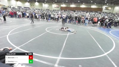 49 lbs Consi Of 8 #1 - Tucker Bennett, Other Team vs Jayvion Santos, Buckaroo WC