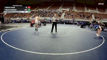 215-D4 Champ. Round 1 - Brock Haws, Pima High School vs Micah Dobson, Yuma Catholic High School