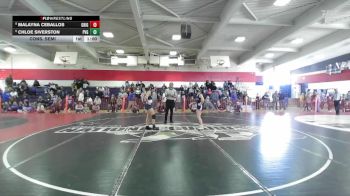 Girls 122 lbs Cons. Semi - Malayna Ceballos, Gridley Girls vs Chloe Siverston, Pleasant Valley Girls