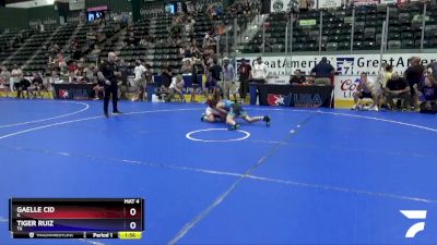 108 lbs Cons. Semi - Gaelle Cid, IL vs Tiger Ruiz, TX