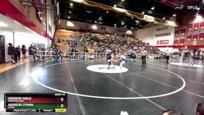 120 lbs Champ. Round 1 - Addison Walk, Mountain View vs Addison Lyman, Lyman