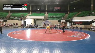 177 lbs Semifinals (8 Team) - Kole Baldwin, Beauregard HS vs Sam Willis, Arab