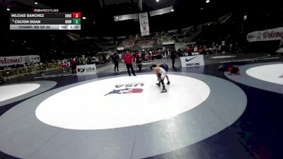 113 lbs Champ. Rd Of 64 - Hilcias Sanchez, South Bakersfield High School Wrestling vs Colton Doan, Bay Island Grapplers Wrestling Club