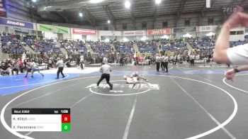 125 lbs Quarterfinal - Karson Klitch, Lesher Middle School vs Xavier Panameno, Fort Morgan Wrestling Club