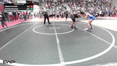 125 lbs Rr Rnd 3 - Jordan Allison, Glenpool vs Sophie Proctor, Henryetta Knights Wrestling Club