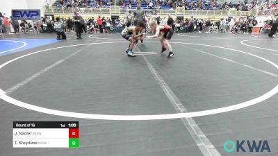 60 lbs Round Of 16 - Jack Sadler, Barnsdall Youth Wrestling vs Trenton Shoptese, Newkirk Takedown Club