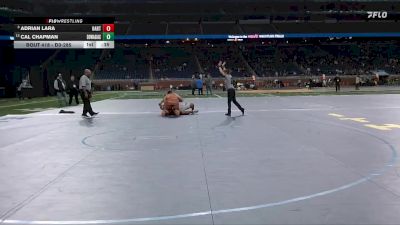 D3-285 lbs 5th Place Match - Cal Chapman, Dowagiac vs Adrian Lara, Hart HS
