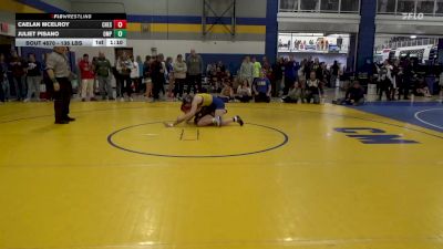 135 lbs Quarterfinal - Caelan McElroy, Chestnut Ridge vs Juliet Pisano, Omp