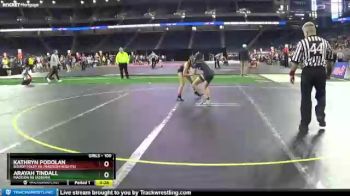 Girls - 100 lbs Cons. Round 1 - Kathryn Podolan, Bishop Foley HS (Madison Heights) vs Arayah Tindall, Madison HS (Adrian)