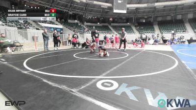 70 lbs Rr Rnd 1 - Jolee Bryant, Oklahoma Supergirls 9U vs Graycie Card, Mojo Grappling Academy