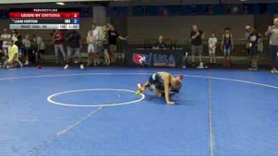 92 lbs Cons. Semis - Manny Payne Jr, Hurricane Wrestling Academy vs Liam Hinton, Gold Medal Grappling