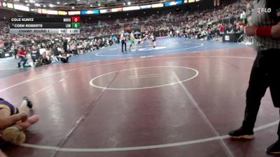 5A 150 lbs Champ. Round 1 - Coen Roberts, Lewiston vs Cole Kuntz, Mountain Home