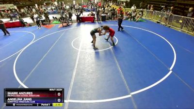 155 lbs Cons. Semi - Shaire Anzures, Pacifica High School Wrestling vs Angelina Jiang, Sunnyvale Wrestling Club