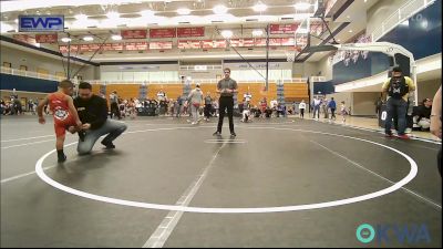 43 lbs Quarterfinal - Josiah Rosas 3, OKC Saints Wrestling vs Case Combs, Cowboy Wrestling Club