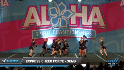 Express Cheer Force - Gems [2023 L2 Senior Day 1] 2023 Aloha Worcester Showdown
