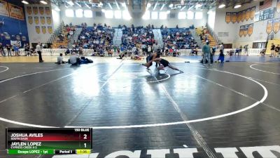 150 Blue Round 1 - JAYLEN LOPEZ, Cypress Creek H S vs Joshua Aviles, South Dade