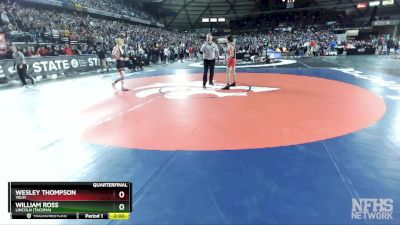 3A 126 lbs Quarterfinal - William Ross, Lincoln (Tacoma) vs Wesley Thompson, Yelm