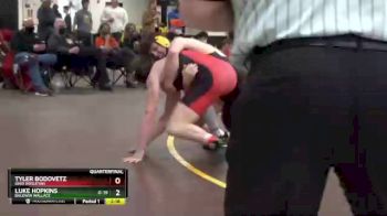 174 lbs Quarterfinal - Luke Hopkins, Baldwin Wallace vs Tyler Bodovetz, Ohio Wesleyan