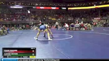 1 lbs Quarterfinal - Karter Decker, MFL MarMac vs Gavin Maguire, Logan-Magnolia