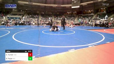 92 lbs Quarterfinal - E Turner, HURRICANE WRESTLING ACADEMY vs Bryson Pope, Keystone Wrestling Club