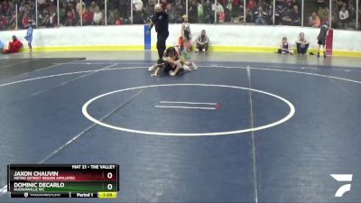 78 lbs Champ. Round 2 - Dominic DeCarlo, Hudsonville WC vs Jaxon Chauvin, Metro Detroit Region Affiliated