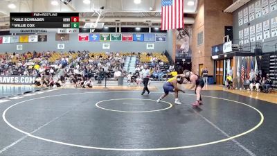 285 lbs Quarterfinal - Kale Schrader, Newberry vs Willie Cox, Montevallo