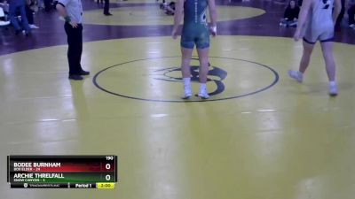 190 lbs Round 3 (8 Team) - Archie Threlfall, Snow Canyon vs Bodee Burnham, Box Elder