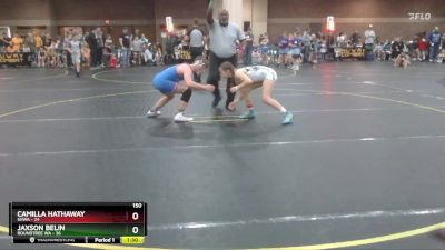 150 lbs Round 2 (4 Team) - Jaxson Belin, Roundtree WA vs Camilla Hathaway, SHWA