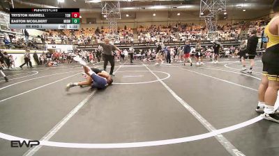 120 lbs Rr Rnd 1 - Tryston Harrell, Team Conquer Wrestling vs Easton McGilbert, Midwest City Bombers Youth Wrestling Club