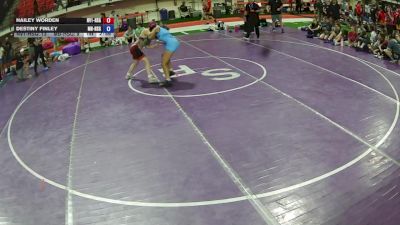 135 lbs Hailey Worden, Nevada 1 HS Girls vs Destiny Finley, Montana Banditry HS Girls