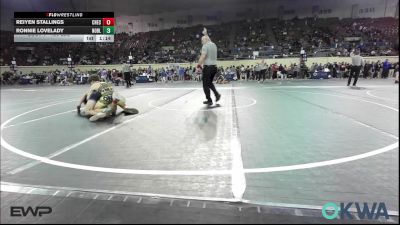 126 lbs Round Of 32 - Reiyen Stallings, Checotah Matcats vs Ronnie Lovelady, Noble Takedown Club