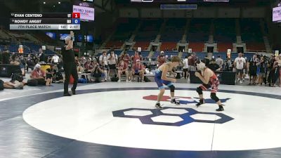 113 lbs 7th Place Match - Evan Centeno, Utah vs Rowdy Angst, Missouri