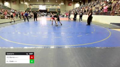 110 lbs Consi Of 4 - Gunner Burns, Walton Takedown Club vs Lane Cook, Junior Indian Wrestling