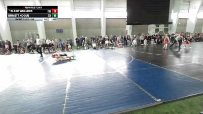 98 lbs Quarterfinal - Emmett Hogue, Evanston Elite Wrestling vs Blake Williams, Sanderson Wrestling Academy
