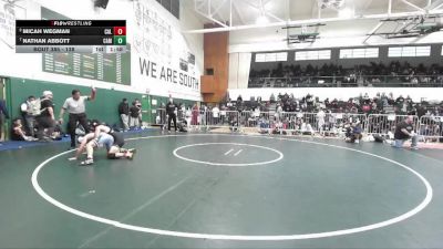 138 lbs Quarterfinal - Nathan Abbott, Camarillo vs Micah Wegman, Calabasas