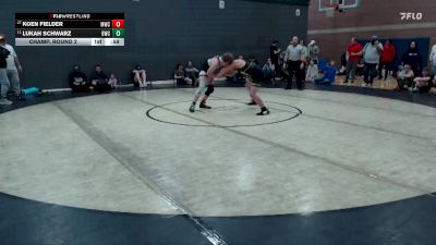 140 lbs Champ. Round 2 - Lukah Schwarz, Bonneville Wrestling Club vs Koen Fielder, Middleton Wrestling Club